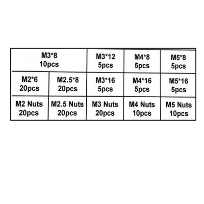 320 Piece 304 Stainless Steel Screw & Nut Assortment Kit