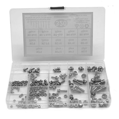 320 Piece 304 Stainless Steel Screw & Nut Assortment Kit