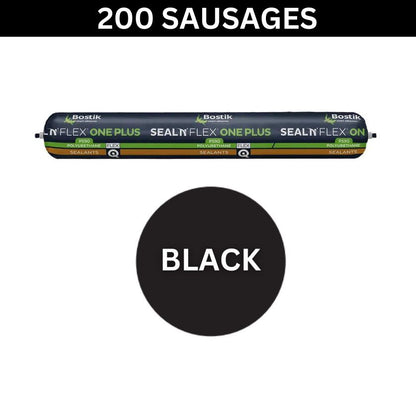 BOSTIK Polyurethane Sealant 600ml Seal N Flex Black 30619337 (Box of 200 Sausages)