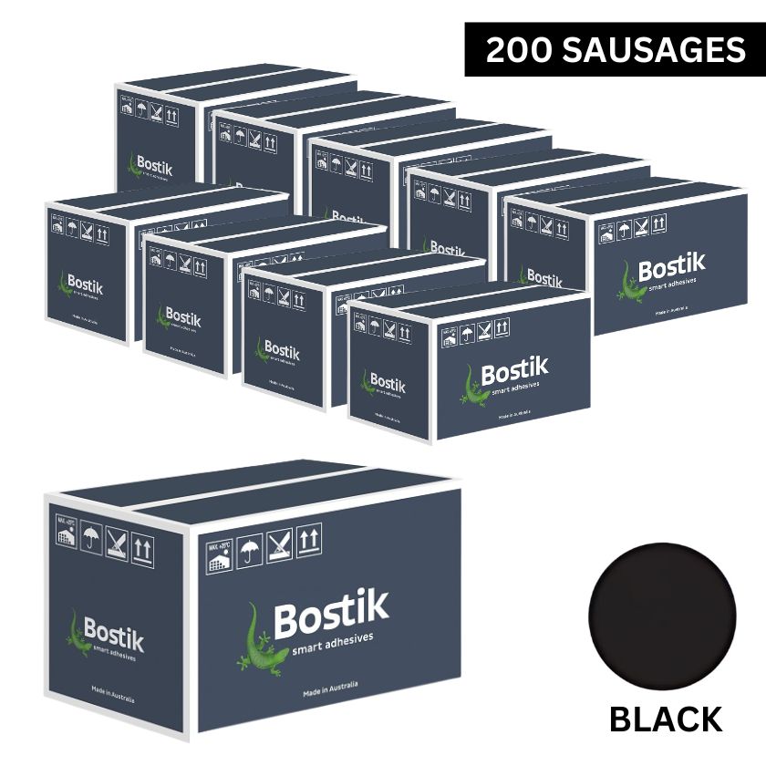 BOSTIK Polyurethane Sealant 600ml Seal N Flex Black 30619337 (Box of 200 Sausages)