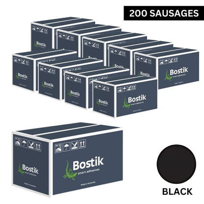 BOSTIK Polyurethane Sealant 600ml Seal N Flex Black 30619337 (Box of 200 Sausages)