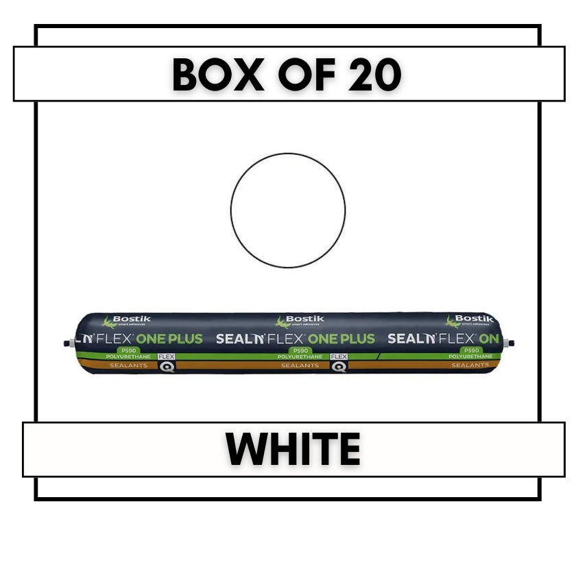 BOSTIK 30619348 Polyurethane Sealant 600ml Seal N Flex One Plus, WHITE (Box of 20)