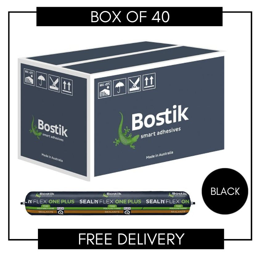 BOSTIK 30619337 Polyurethane Sealant 600ml Seal N Flex One Plus, BLACK (BOX OF 40)