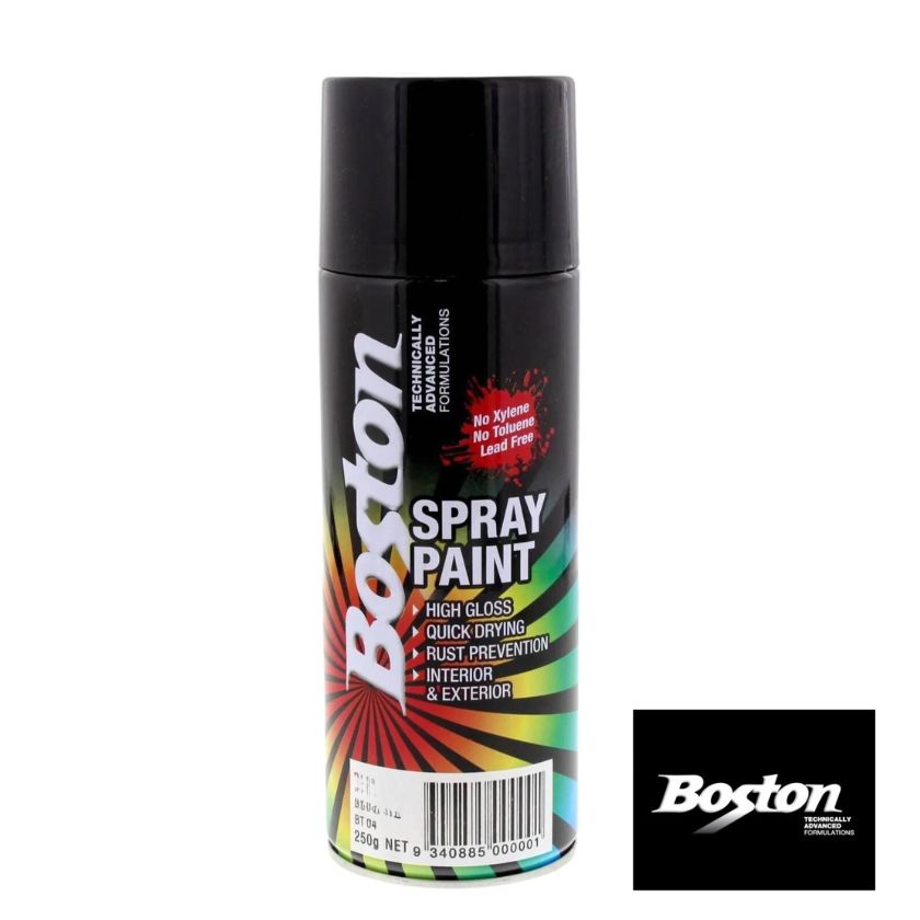 Boston Spray Paint Can 250g - Black