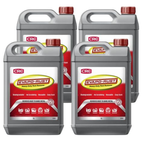 (4 Pack) CRC 5L EVAPO-RUST RUST REMOVER EVR5