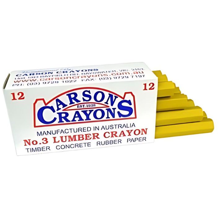 Carson Yellow Lumber Crayon - L140020 (12 Pack)