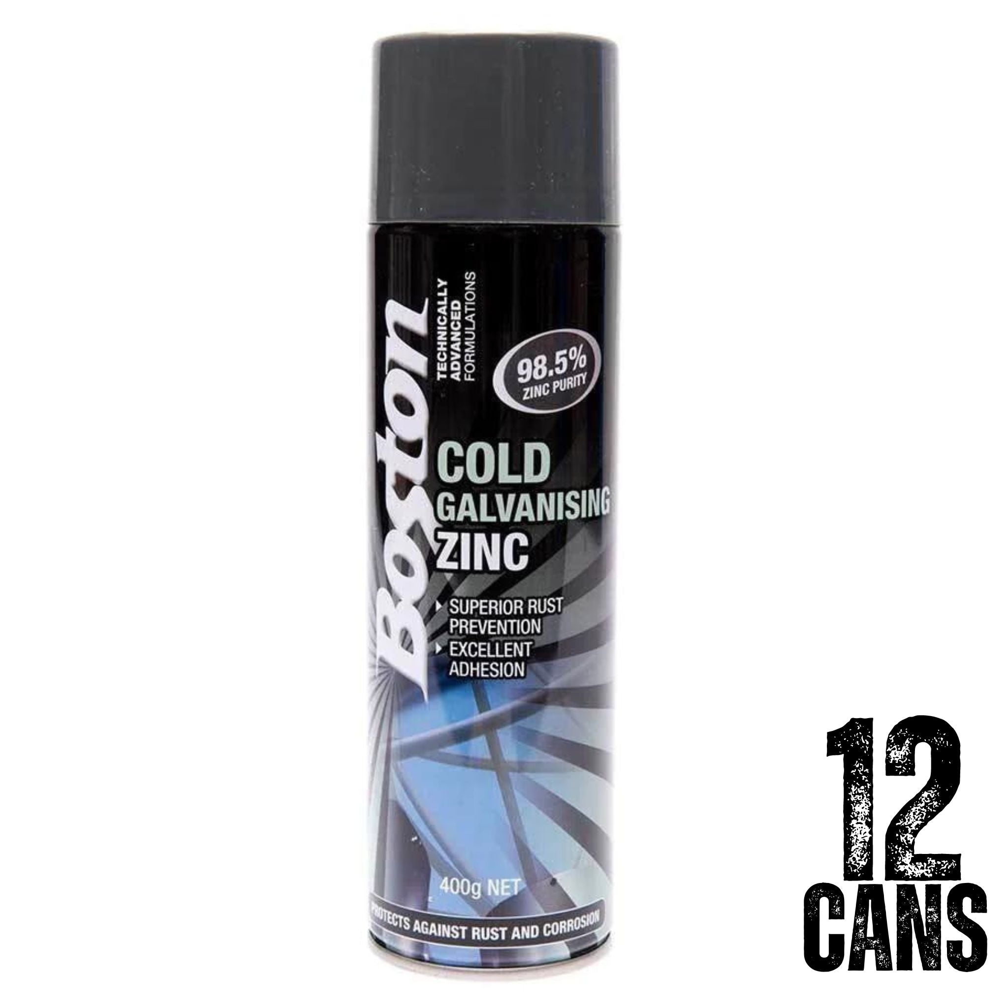 12 Cans | Boston Cold Galvanizing Spray | BT250 | 400g - South East Clearance Centre