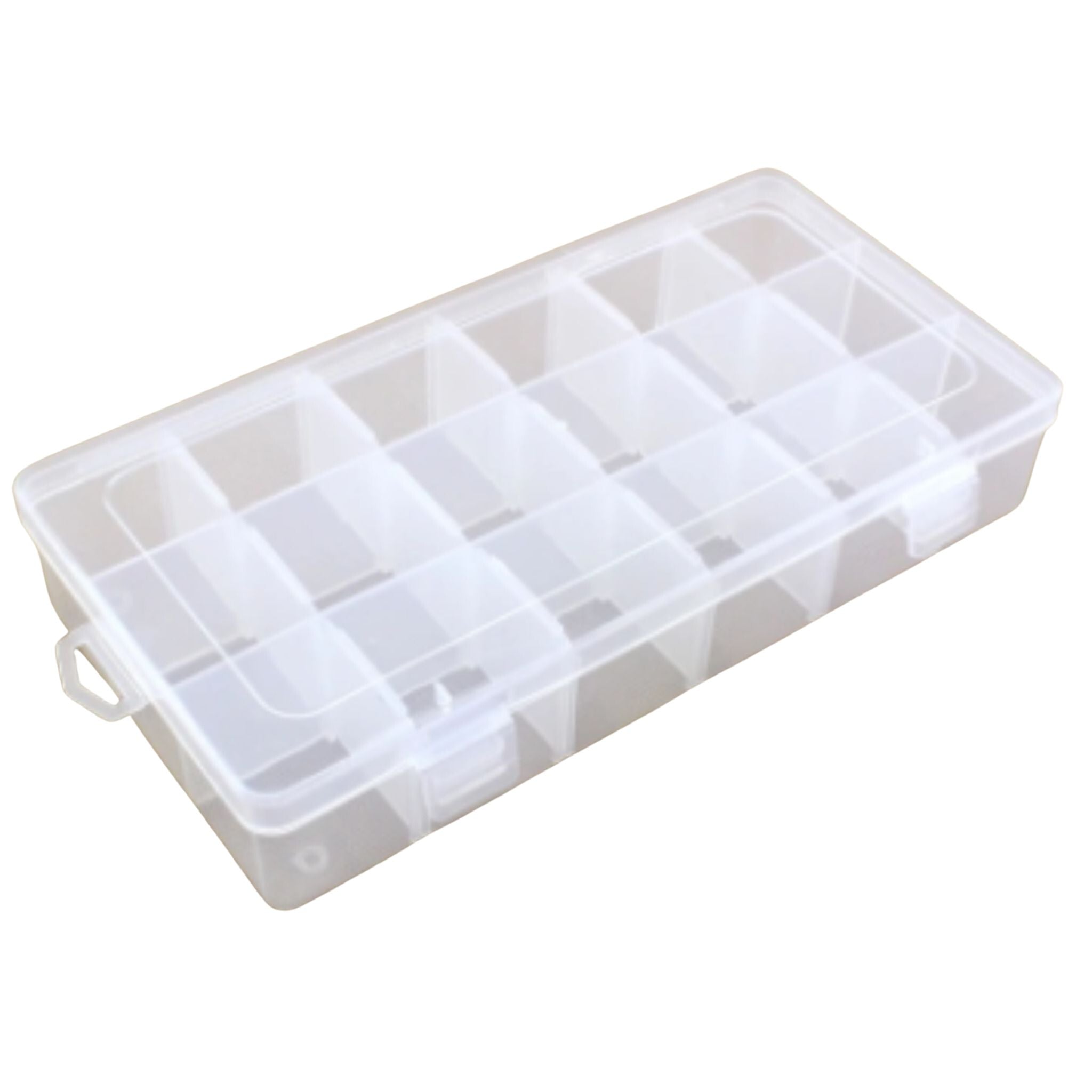 Clear Plastic Storage Case - 18 compartments | 227mm x 113mm - South East Clearance Centre