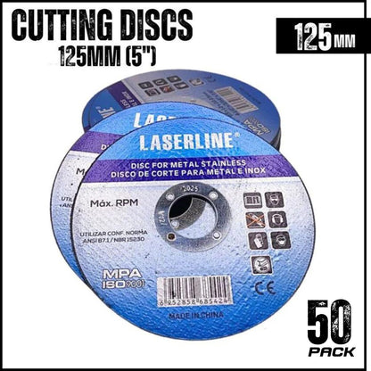 (50 PACK) 125mm cutting disc for metal/stainless steel 5” - pack of 50 - South East Clearance Centre