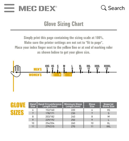 MecDex Rough Miner Cut 5 Gloves - High Cut Protection & Durable Nitrile Coating (PR-625)