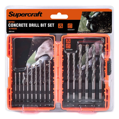 Supercraft 15-Piece Concrete Drill Set Metric