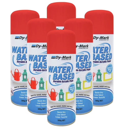 Dy-Mark 300g Water Based Acrylic Spray Paint | 6 Cans - South East Clearance Centre