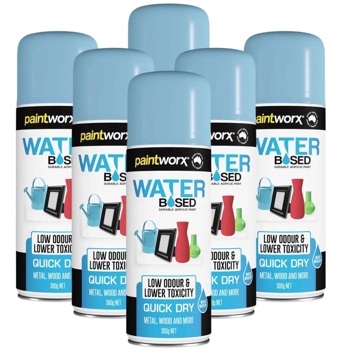 Dy-Mark 300g Water Based Acrylic Spray Paint | 6 Cans - South East Clearance Centre