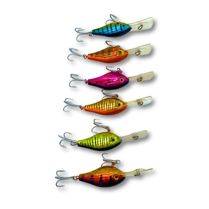 Fishing Lures Crank Bait - 6 Pack - South East Clearance Centre