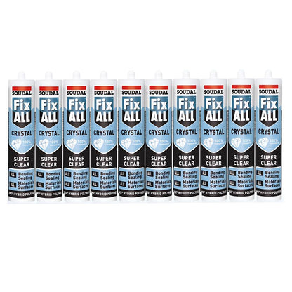 Soudal 118779 Fix ALL Crystal, Super Clear 290ml (Box of 12)