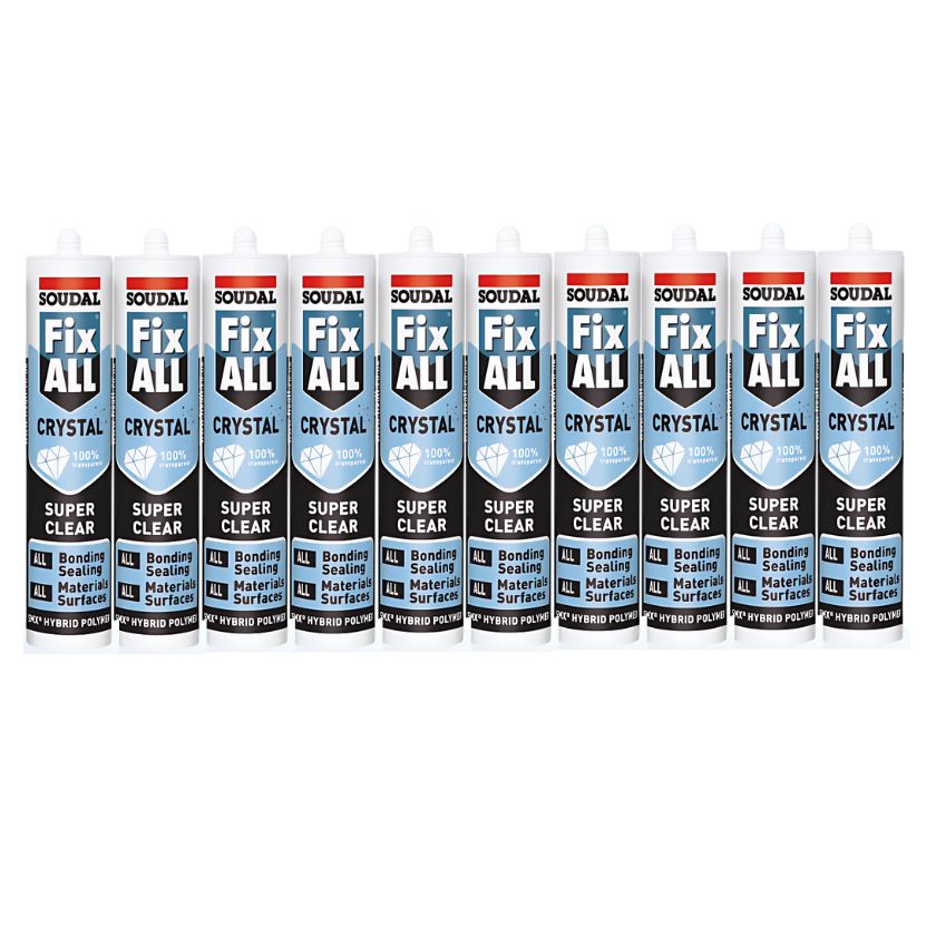 Soudal 118779 Fix ALL Crystal, Super Clear 290ml (Box of 12)