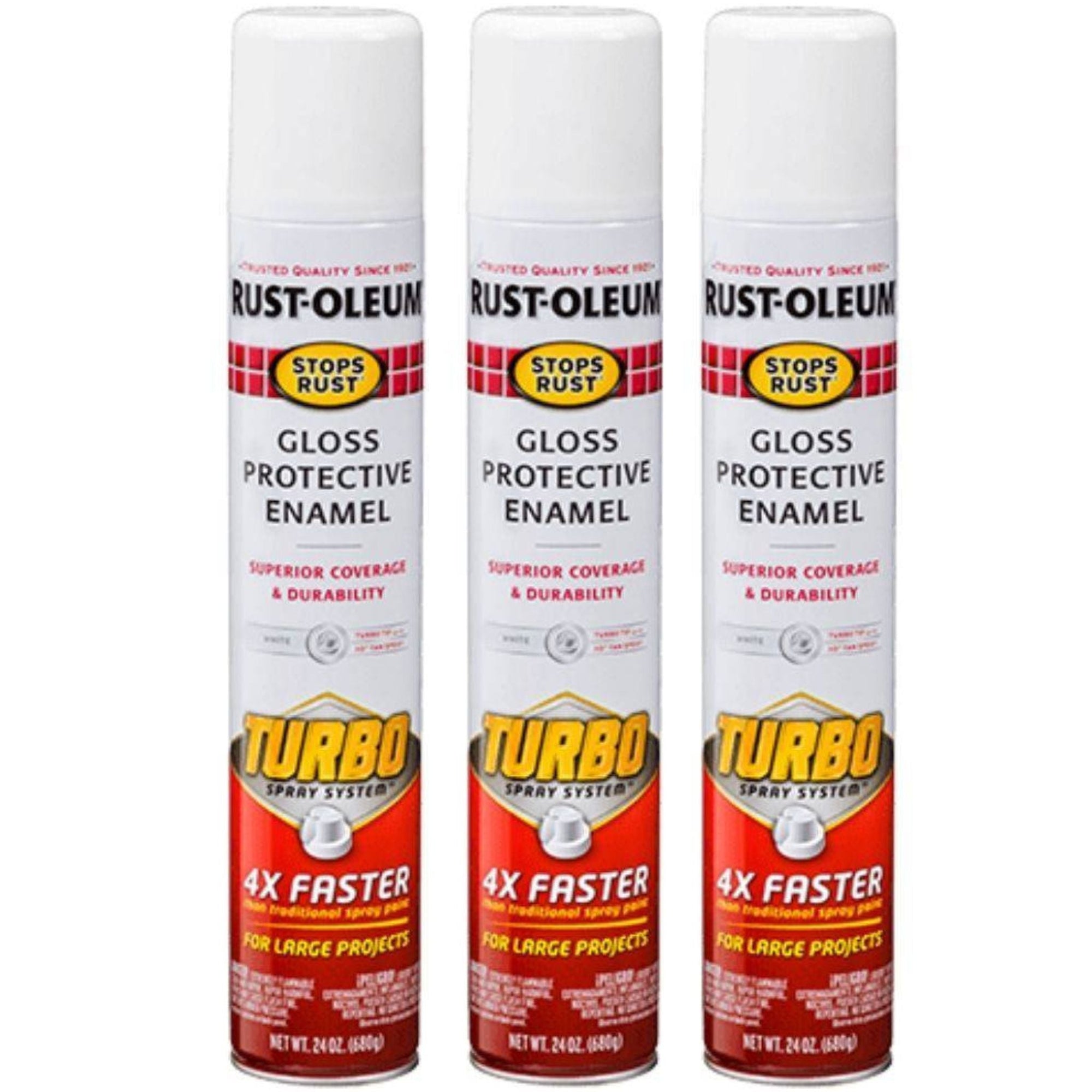 Rust-Oleum Gloss Protective Enamel with Turbo Spray System - Gloss White - South East Clearance Centre