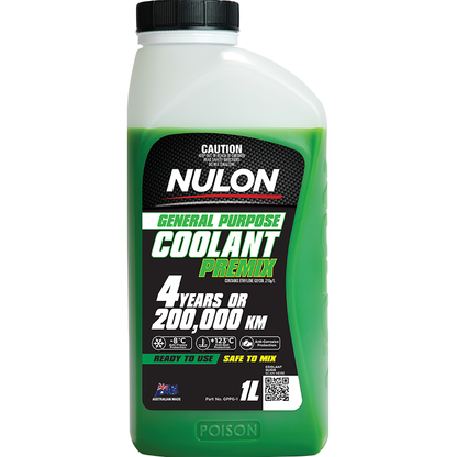 Nulon Green General Purpose Coolant Premix (GPPG) 1 Litre - South East Clearance Centre