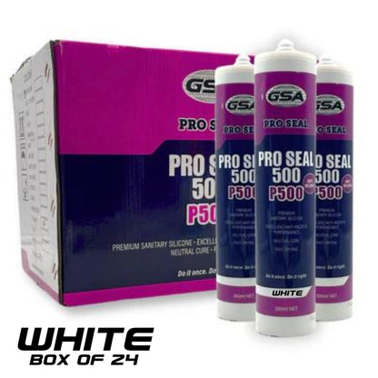 GSA PROSEAL 500 NEUTRAL CURE SILICONE | (24 CARTRIDGES) (WHITE)