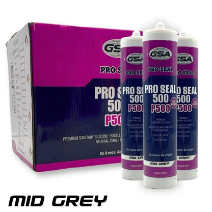 GSA PROSEAL 500 | NEUTRAL CURE SILICONE (24 PACK) - MID GREY