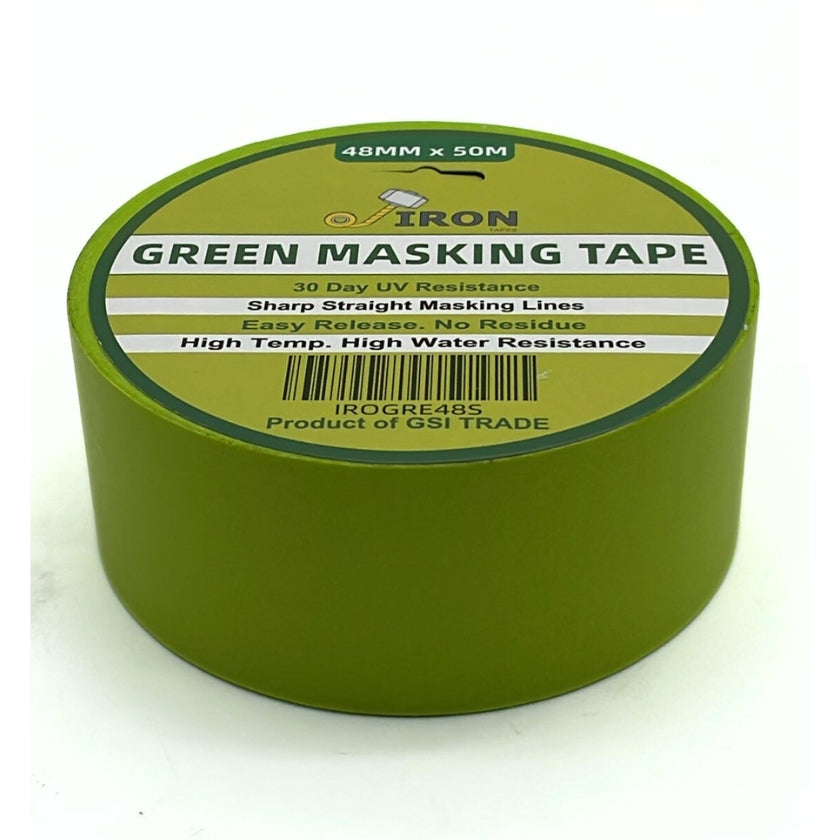 High Temp Green Masking Tape, 30 Day UV Resistant , 48mm x 50metres