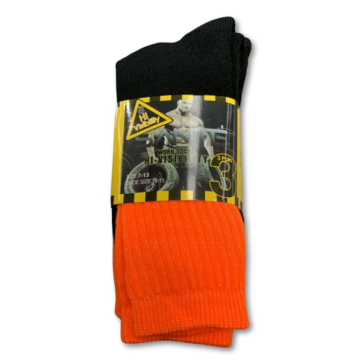 Hi Vis Work Socks (3 Pairs) - South East Clearance Centre