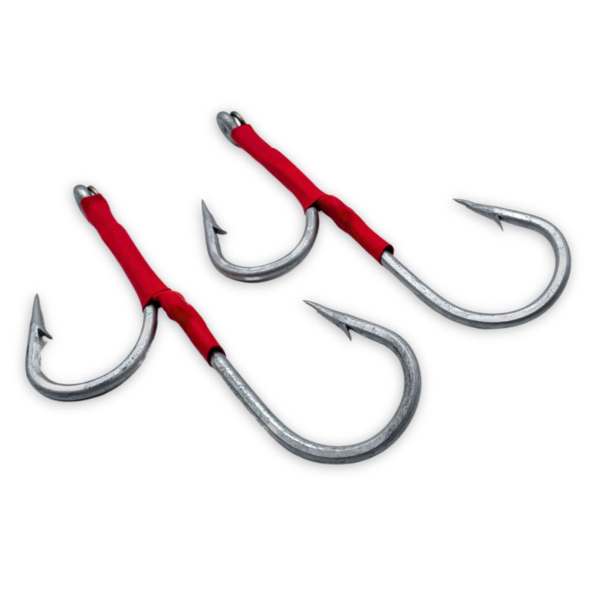Kamikaze - Twin Pack, Double Assist Hook Rigs, 400lb wire : Size 8/0
