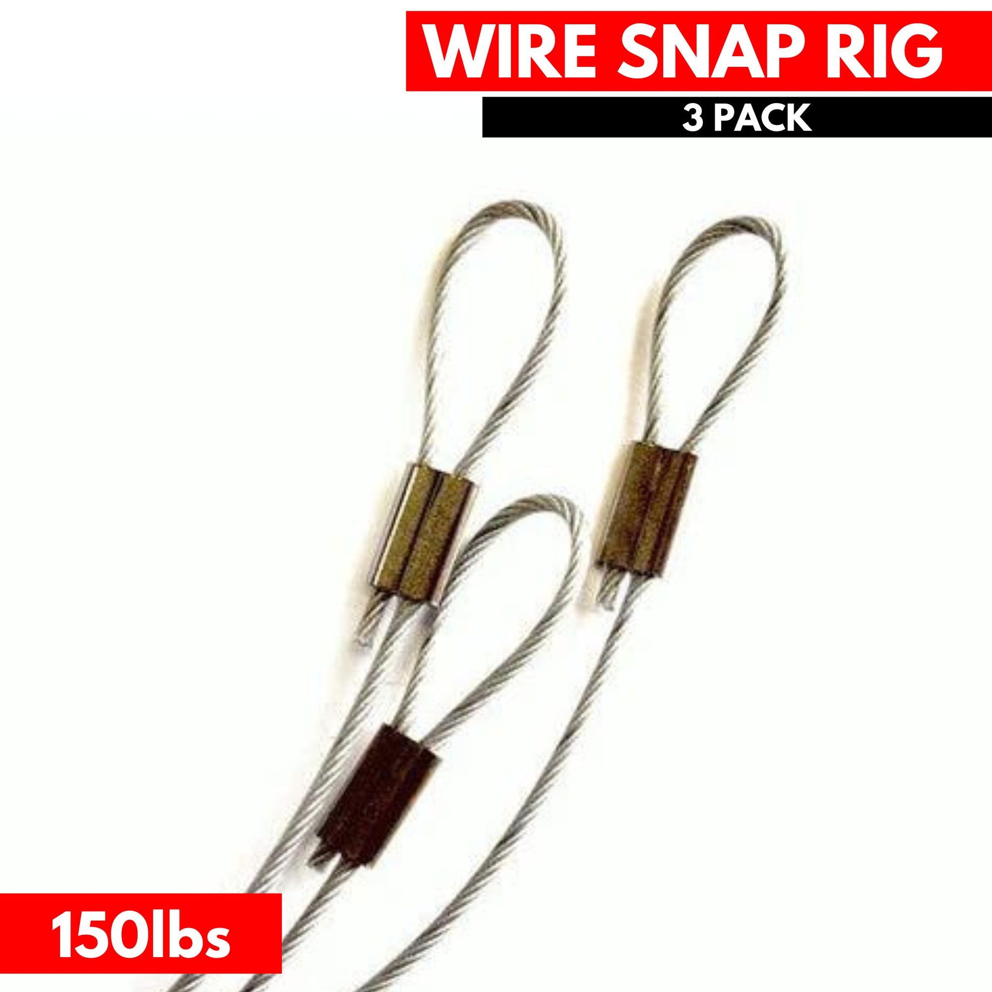 Kamikaze Tackle  Wire Snap Rig (3 per Pack) - South East Clearance Centre