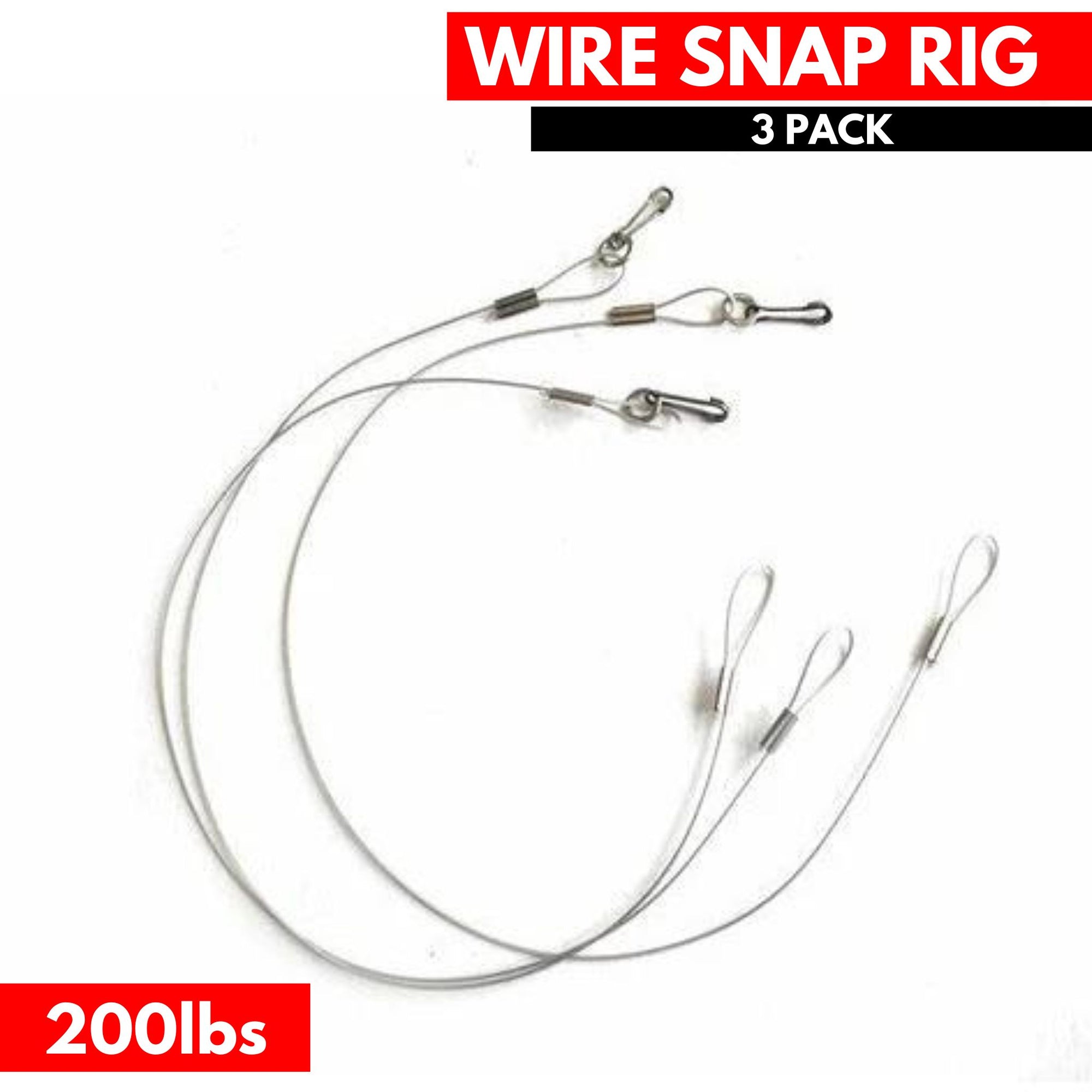 Kamikaze Tackle  Wire Snap Rig (3 per Pack) - South East Clearance Centre