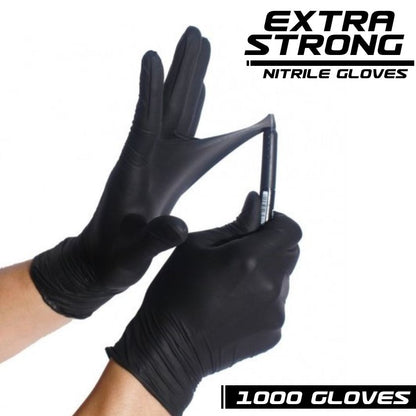 BOX PACK - Black Nitrile Gloves - 1000 Pack