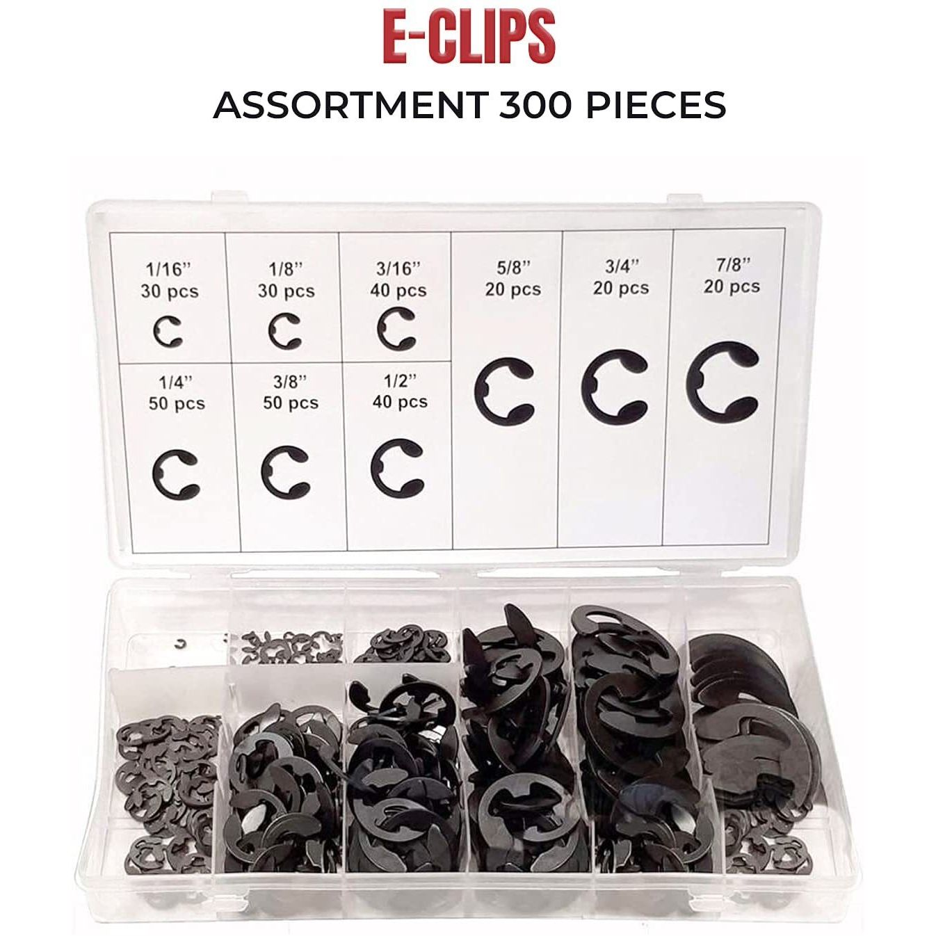 300 Piece E-clip Assortment Kit - South East Clearance Centre