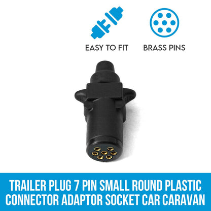 7 Pin Small Round Trailer Plug Socket Connector | TP139B - South East Clearance Centre