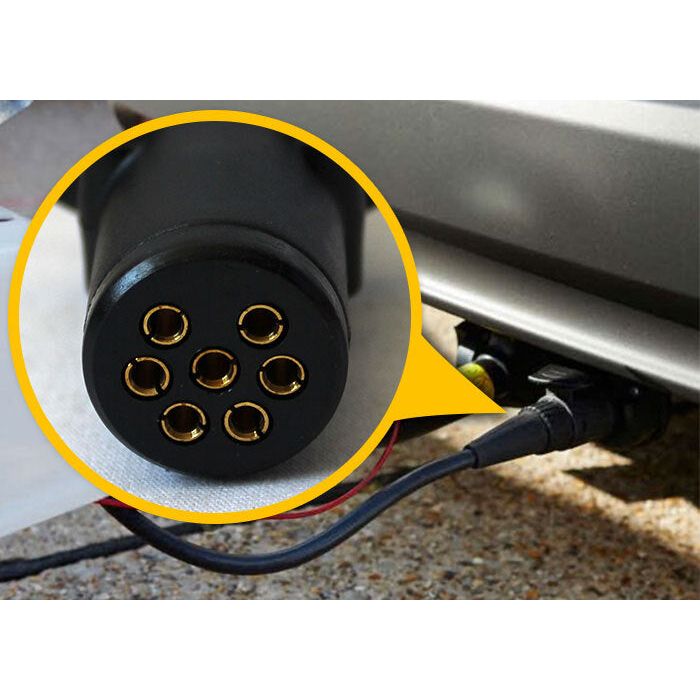 7 Pin Small Round Trailer Plug Socket Connector | TP139B - South East Clearance Centre