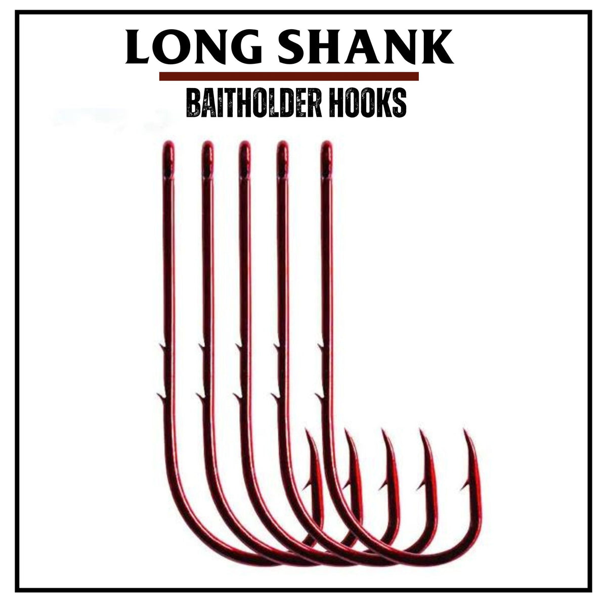 LONGSHANK BAITHOLDER HOOKS (RED) - South East Clearance Centre