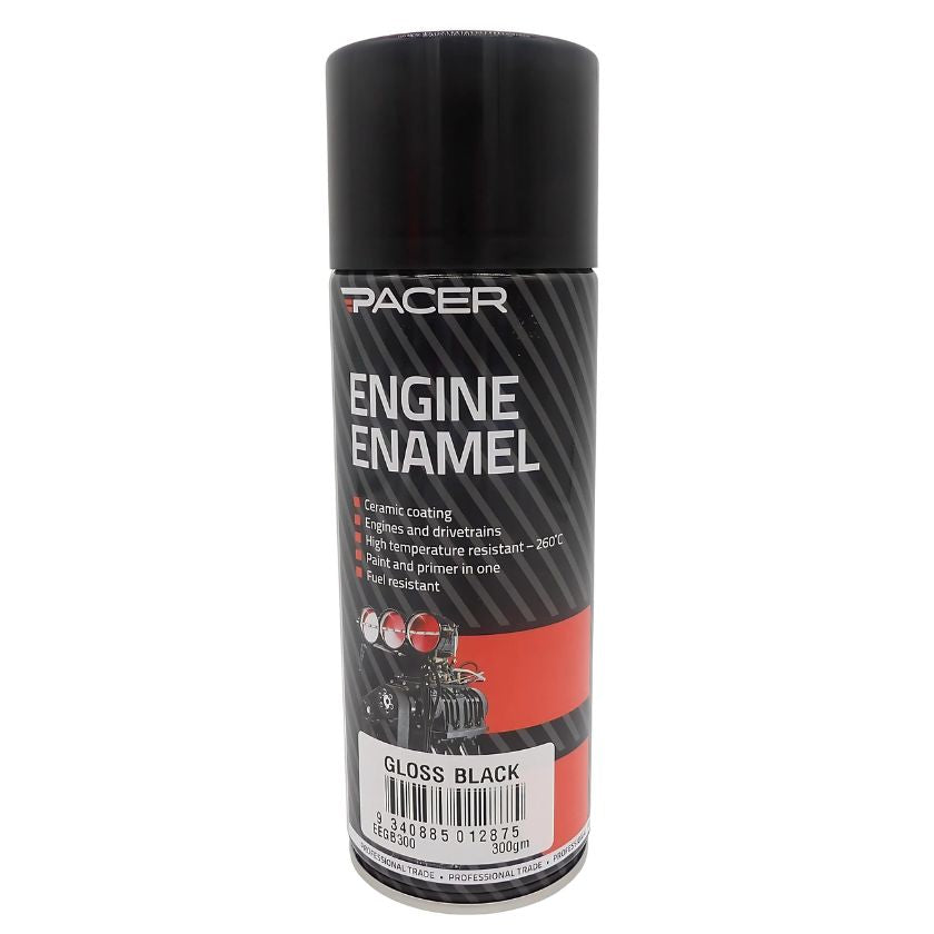 Pacer Engine Enamel EEGB300, Gloss Black (Box of 12 Cans)