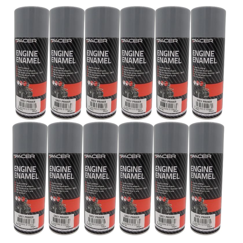 Pacer Engine Enamel EEGP300, Grey Primer (12 Cans)