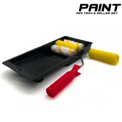 Mini 6 Piece PAINT ROLLER KIT SET with Tray Painting