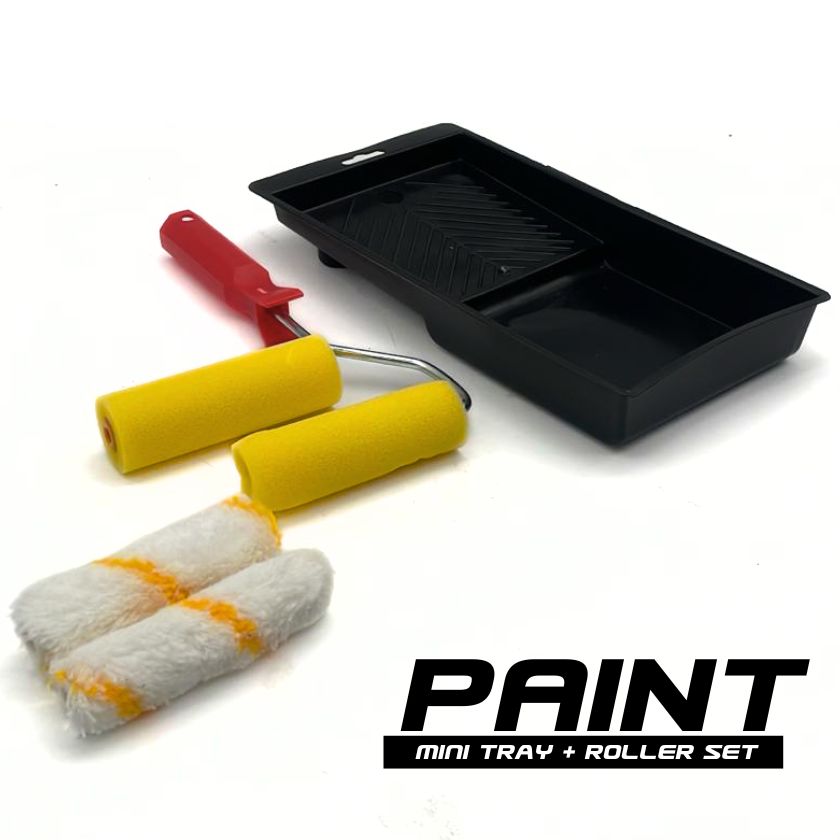 Mini 6 Piece PAINT ROLLER KIT SET with Tray Painting