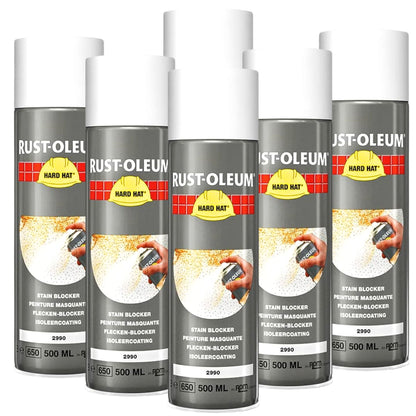 RUST-OLEUM 2990 Stain Blocker | Matt white (6 Cans) - South East Clearance Centre