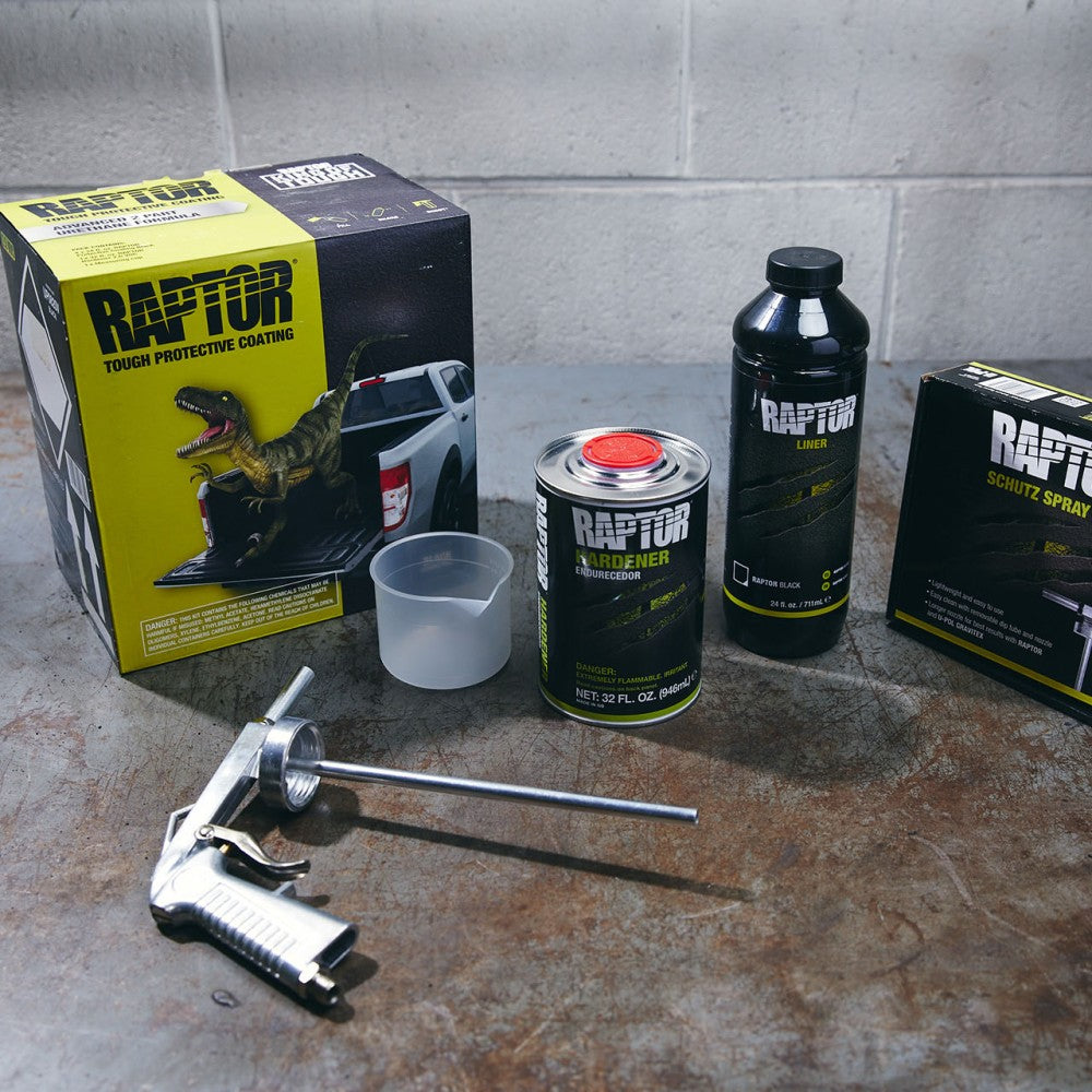 Raptor Liner Black Kit 4L + Spray Gun RLB/S4