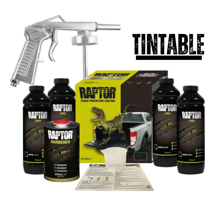 Raptor Liner Protective Coating Kit Kit 3.8L with Spray Gun - RLT/S4G (TINTABLE)