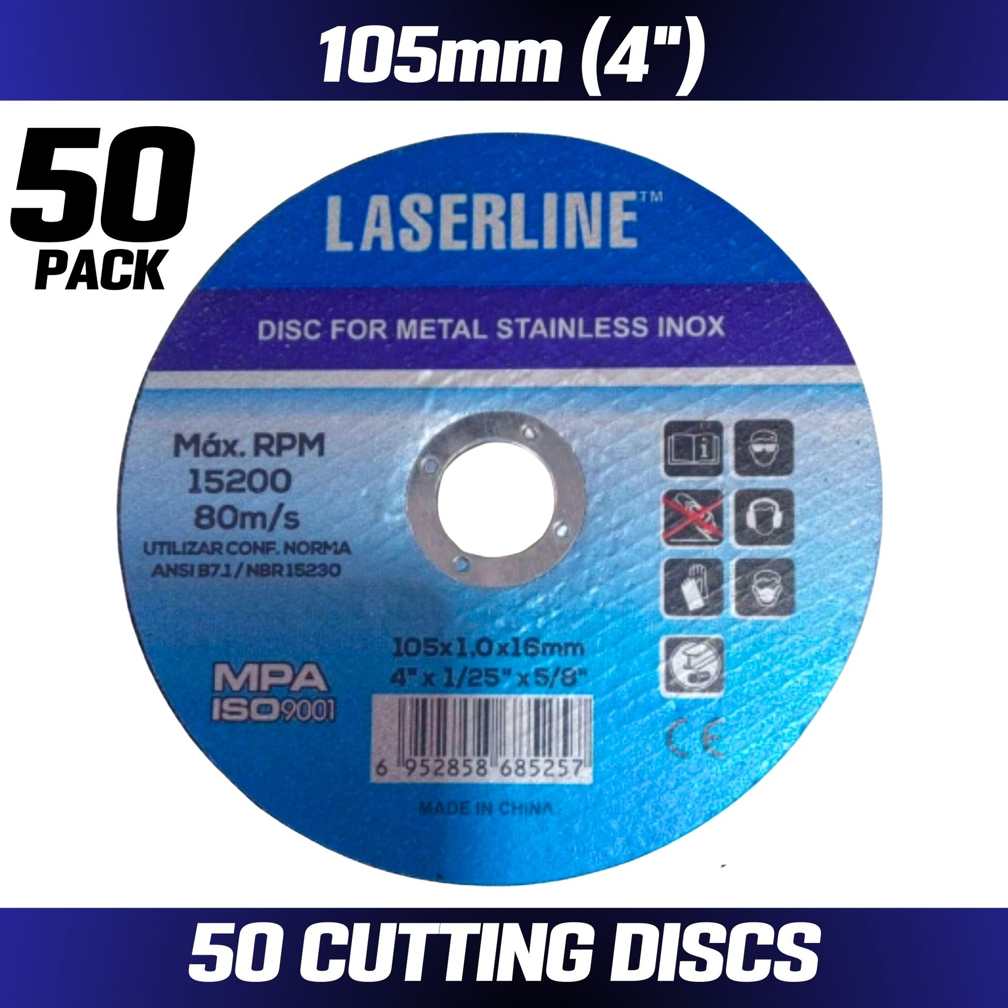 50 PACK - Stainless Steel Cutting Disc - 105mm - South East Clearance Centre