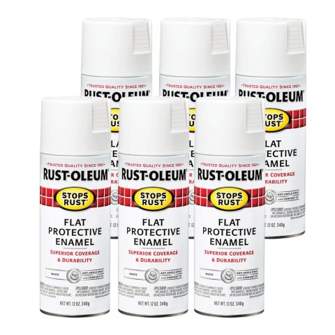 Rust-Oleum Stops Rust Flat White (6 Cans)