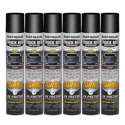 6 Pack - AUTOMOTIVE Rust-Oleum Truck Bed Pro Grade with Turbo Spray System 340455