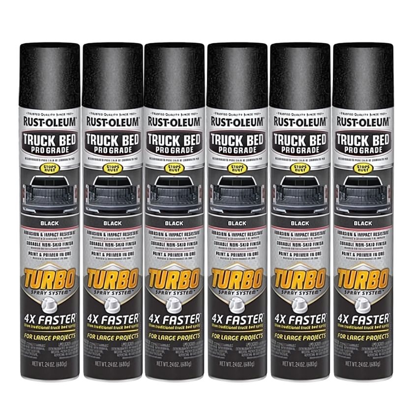 6 Pack - AUTOMOTIVE Rust-Oleum Truck Bed Pro Grade with Turbo Spray System 340455