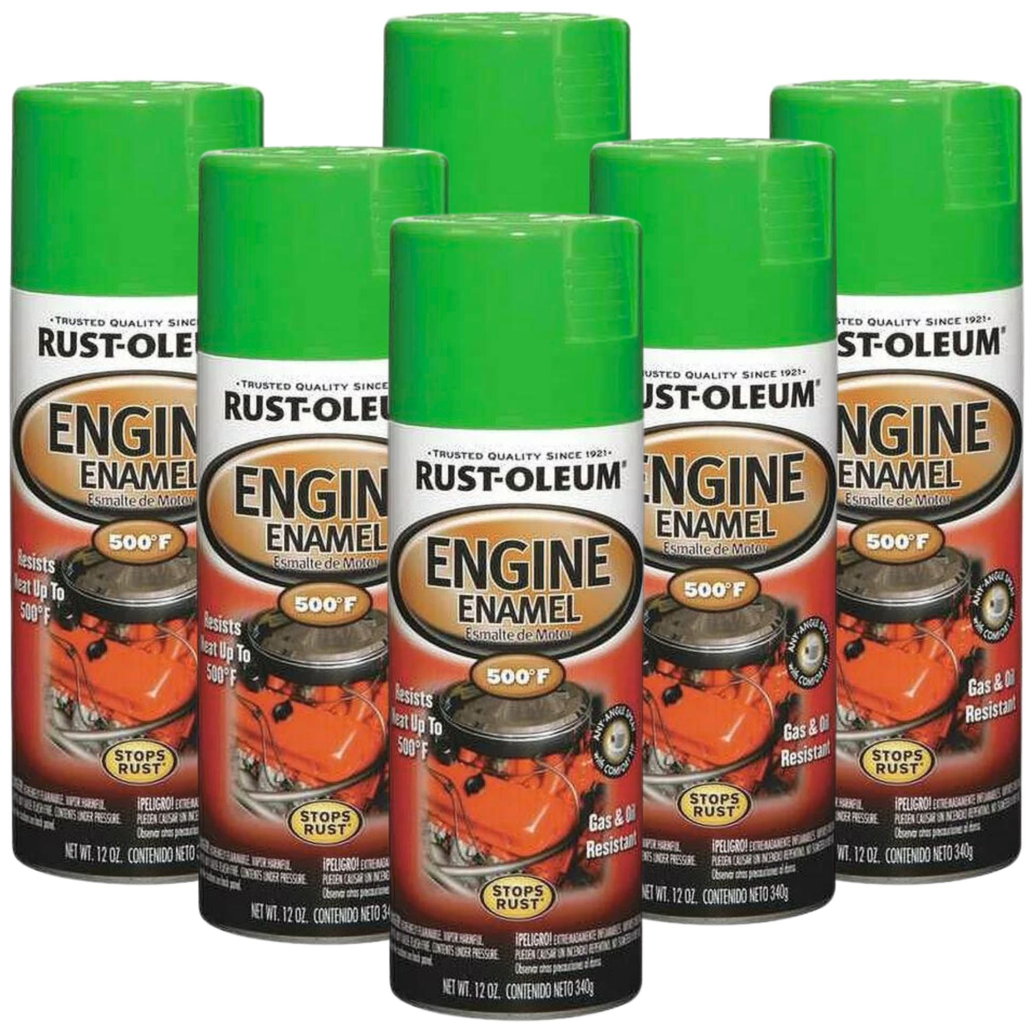 Rust-Oleum Automotive Engine Enamel - Grabber Green (6 Cans) - South East Clearance Centre