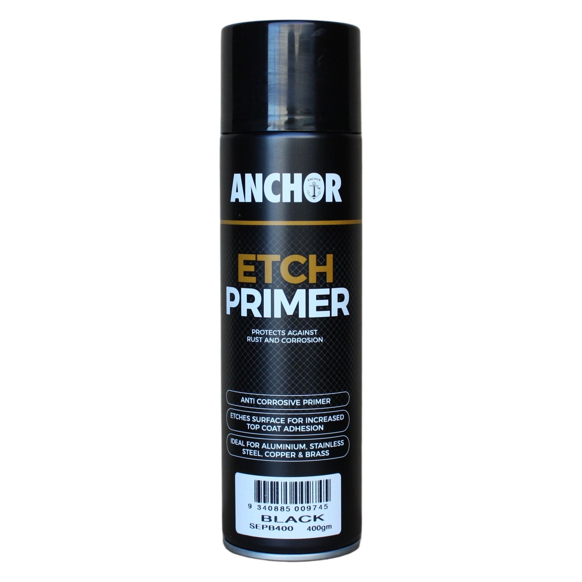 ANCHOR ETCH PRIMER BLACK 400GM - SEPB400 - South East Clearance Centre