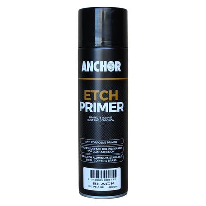 ANCHOR ETCH PRIMER BLACK 400GM - SEPB400 (12 Cans) - South East Clearance Centre