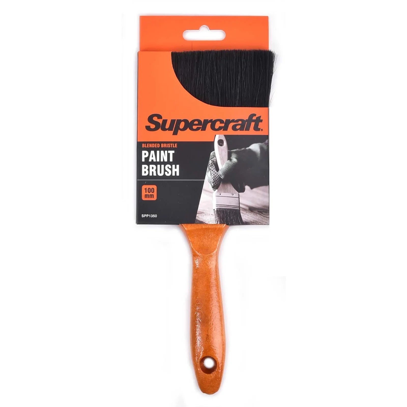 Supercraft SPP1350 Paint Brush 100mm Wood Handle