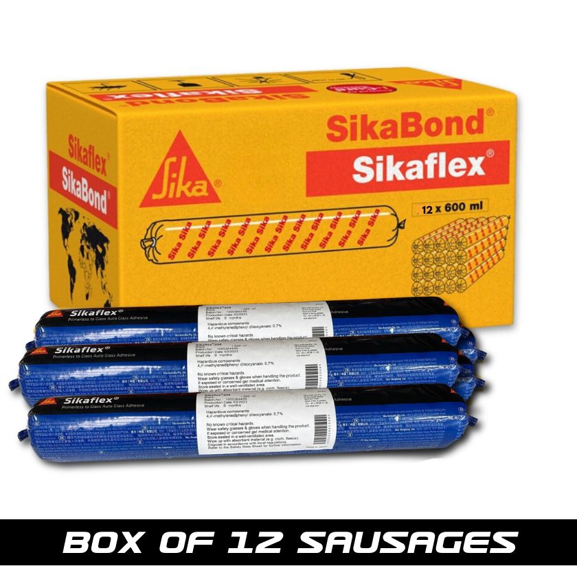 Sikaflex 258 Primerless Windscreen Adhesive - Black 600g Sausages for Auto Glass Repair